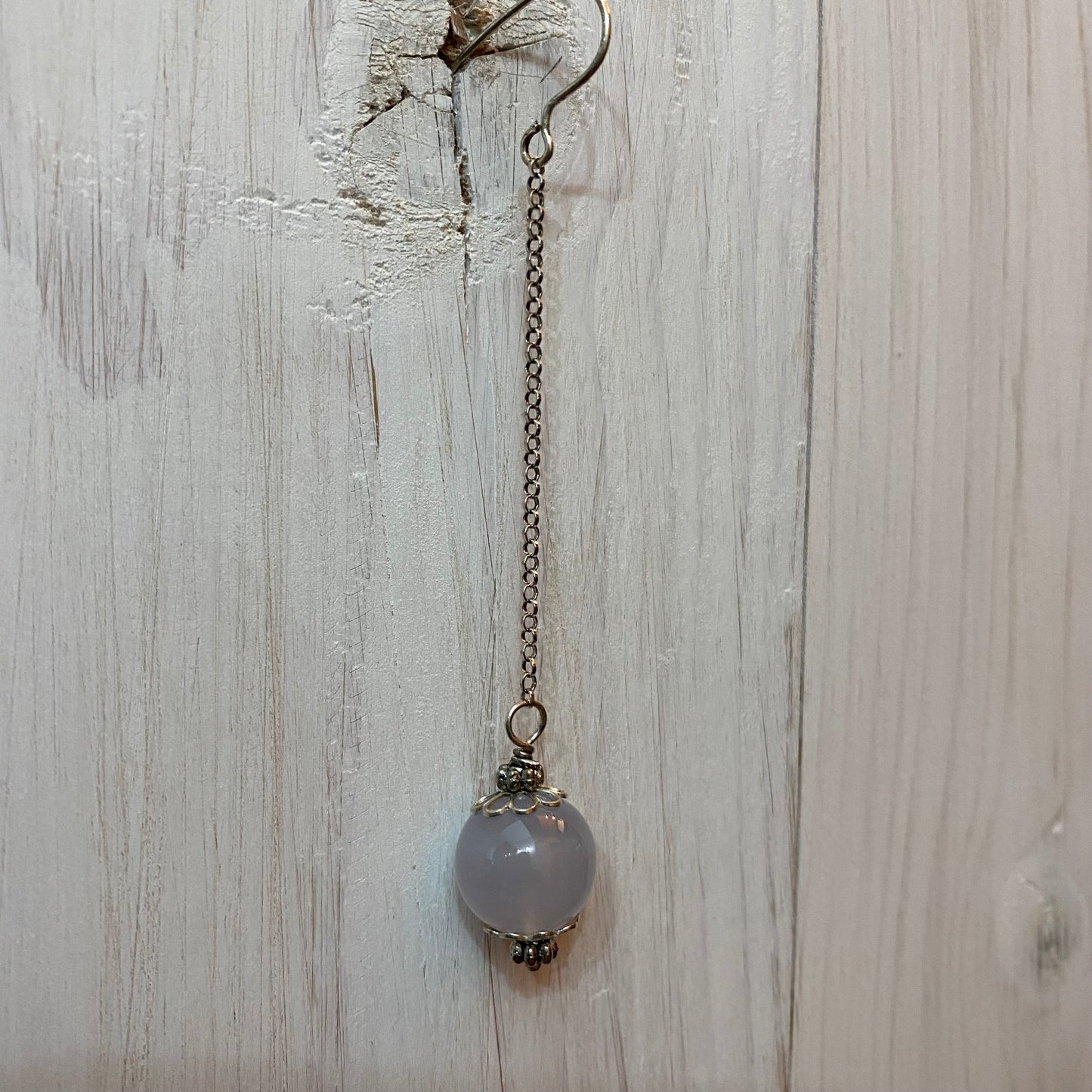 🆕 long silver and quartz earrings