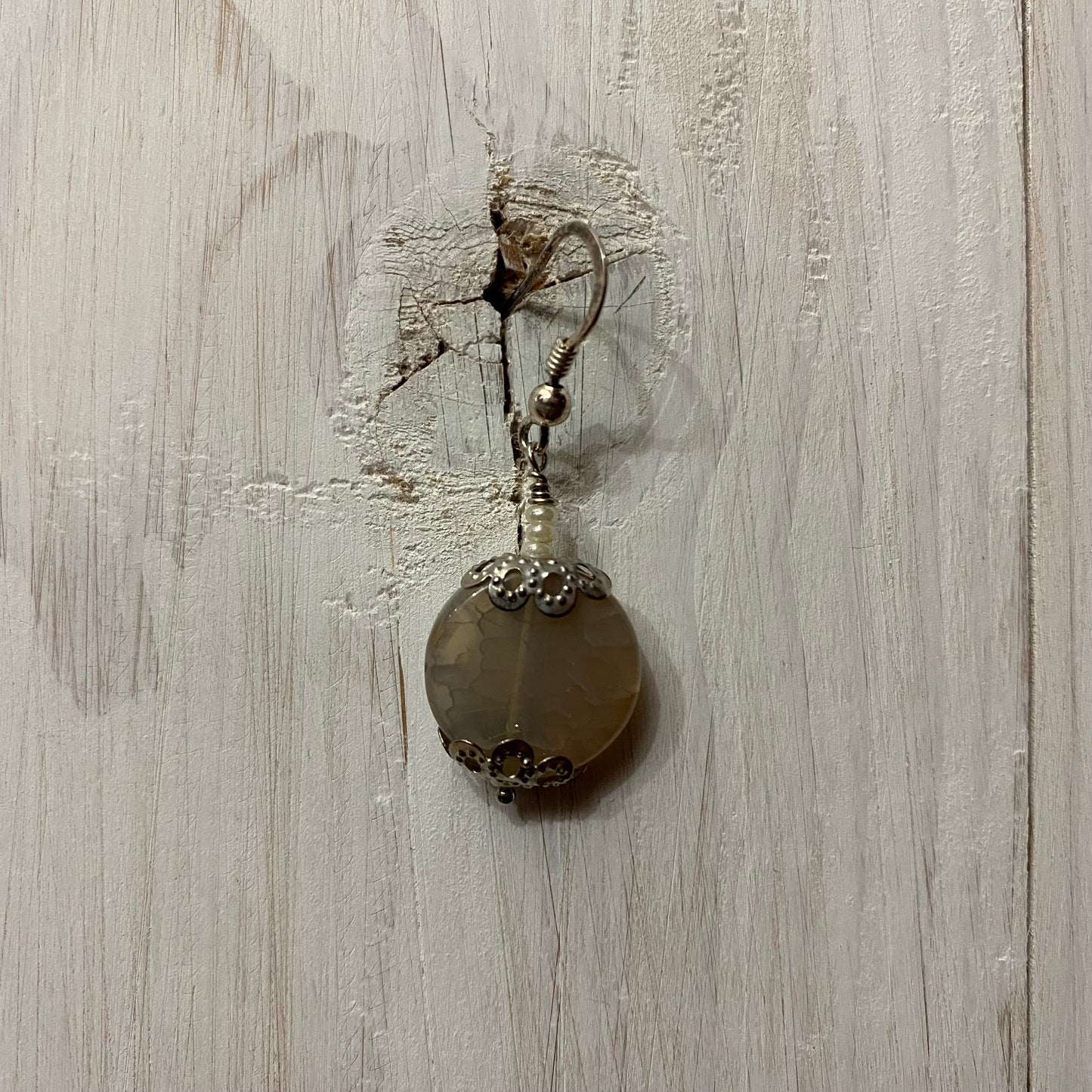 🆕 silver and quartz earrings