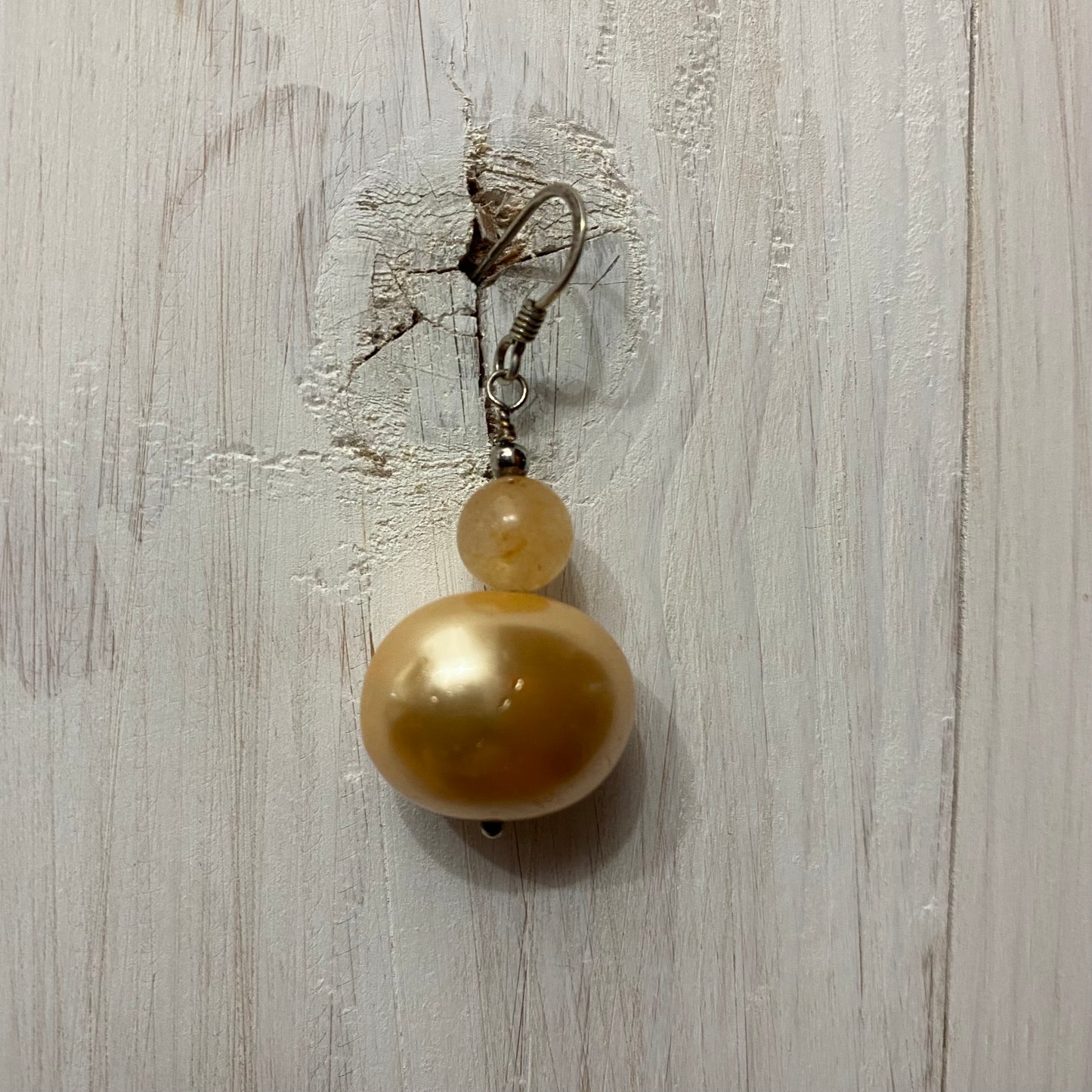 🆕 silver, pearl and quartz earrings