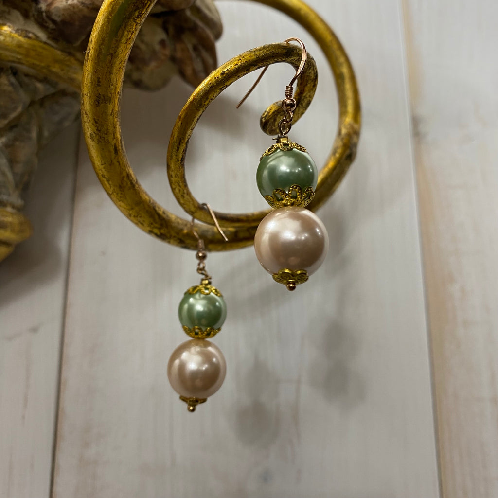 🆕 orecchini in argento dorato e perle