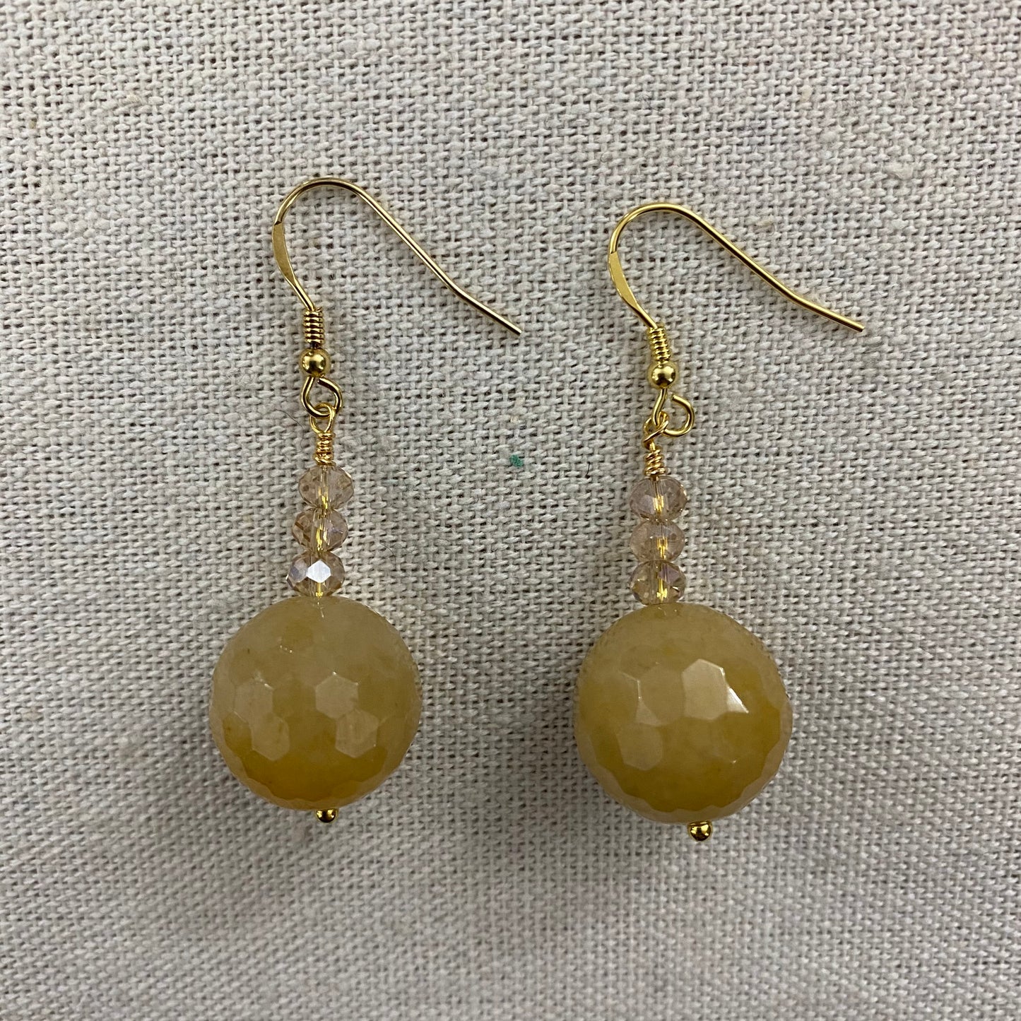๐ Gold plated silver and calcite earrings 27