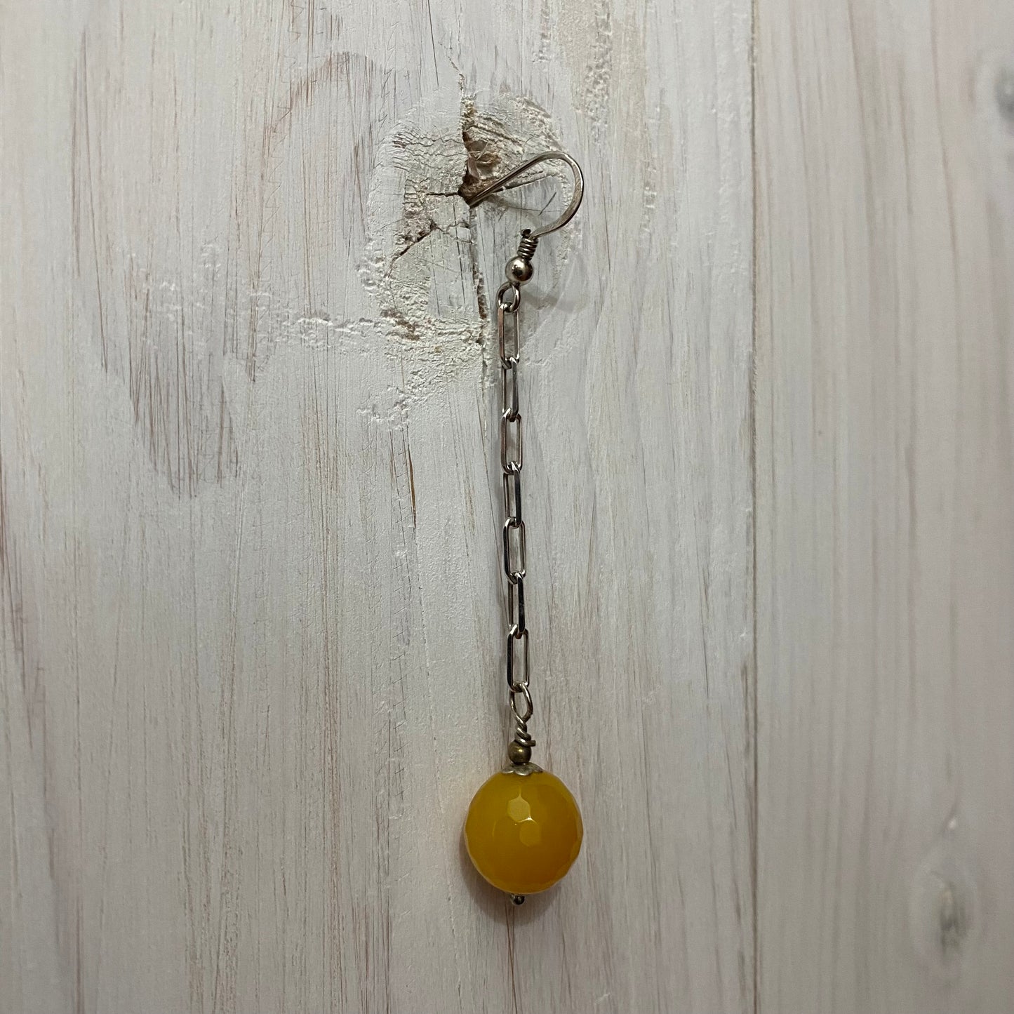 🆕 long silver and jade earrings