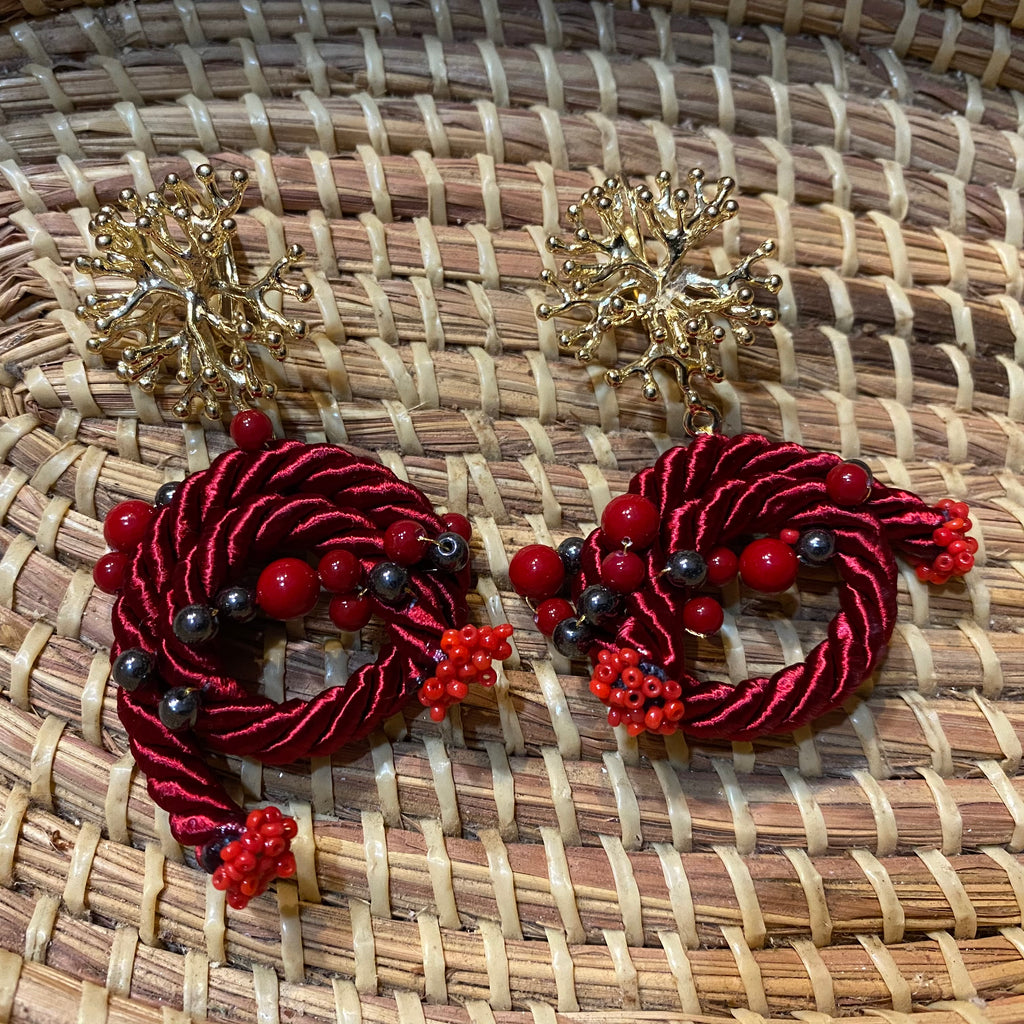 orecchini in bronzo e cordone 11