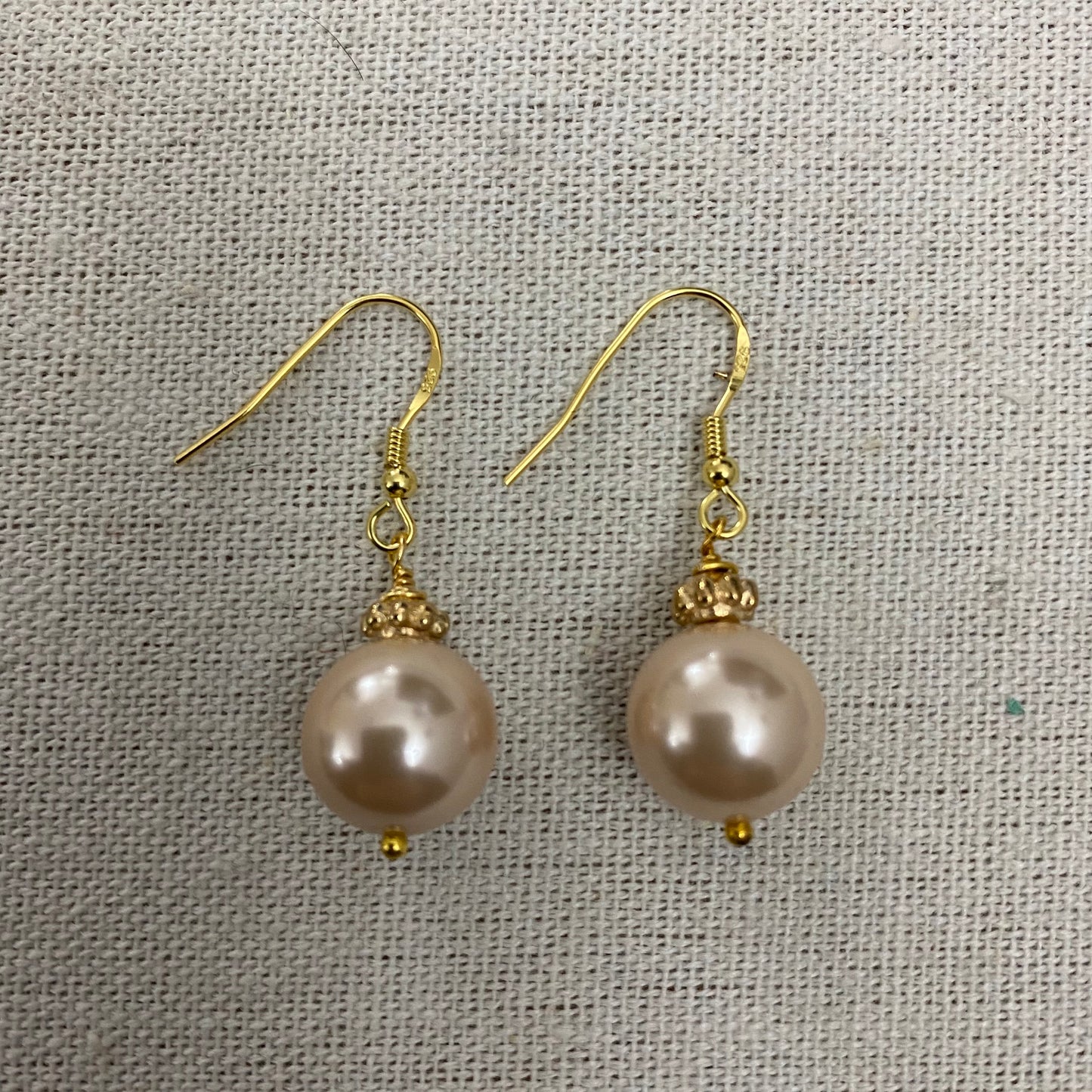 🆕 gold plated silver and pearl earrings