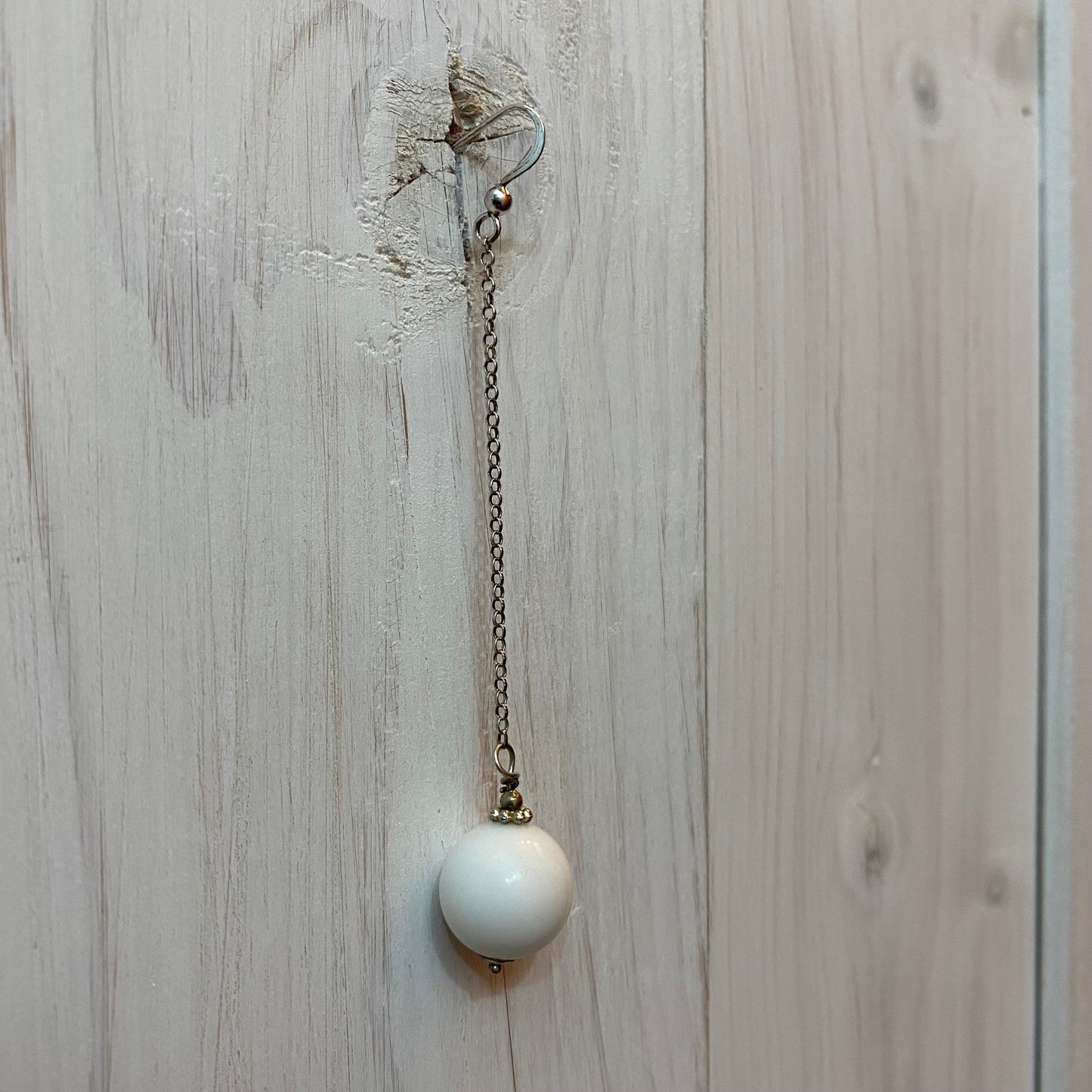 🆕 long silver and agate earrings