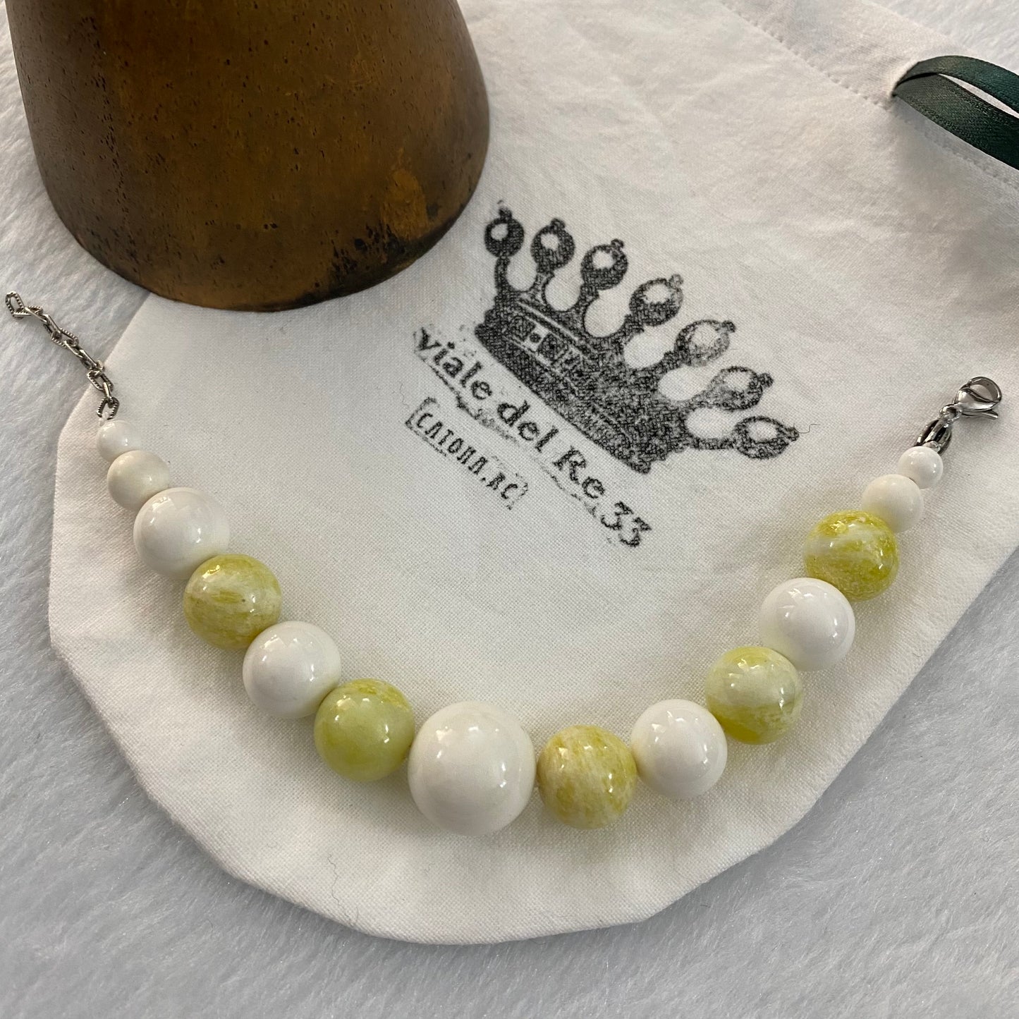 cm bracelet in silver, agate and jade