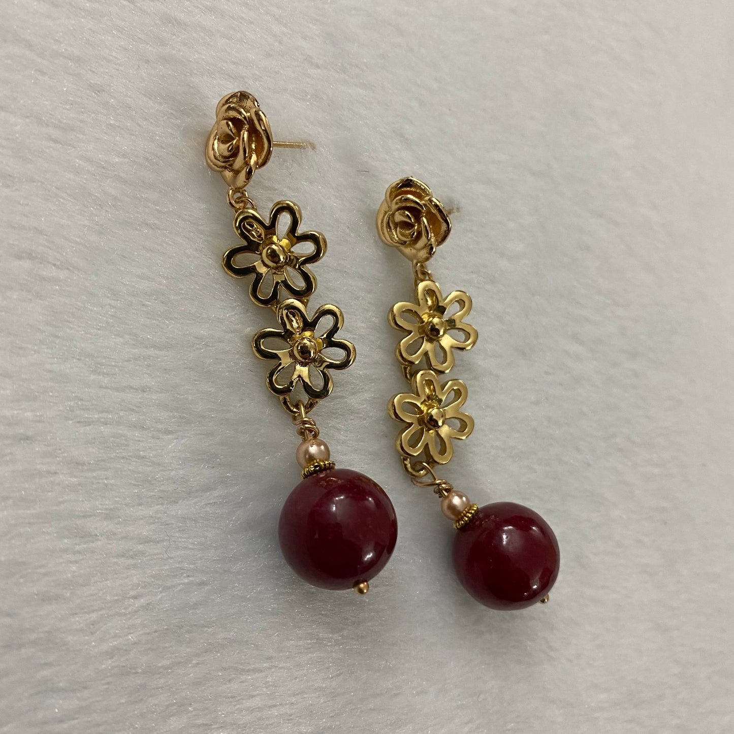 ๐ bronze and jade earrings