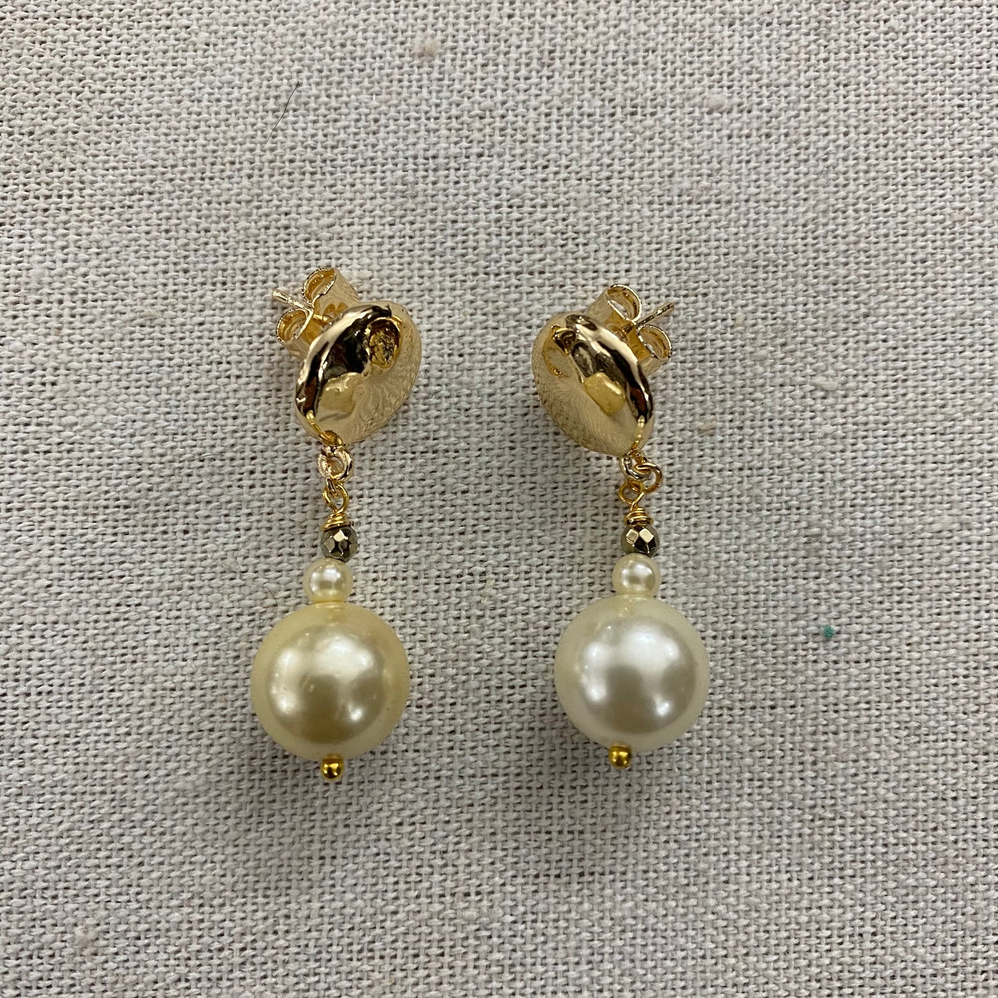 ๐ bronze, pearl and hematite earrings 15