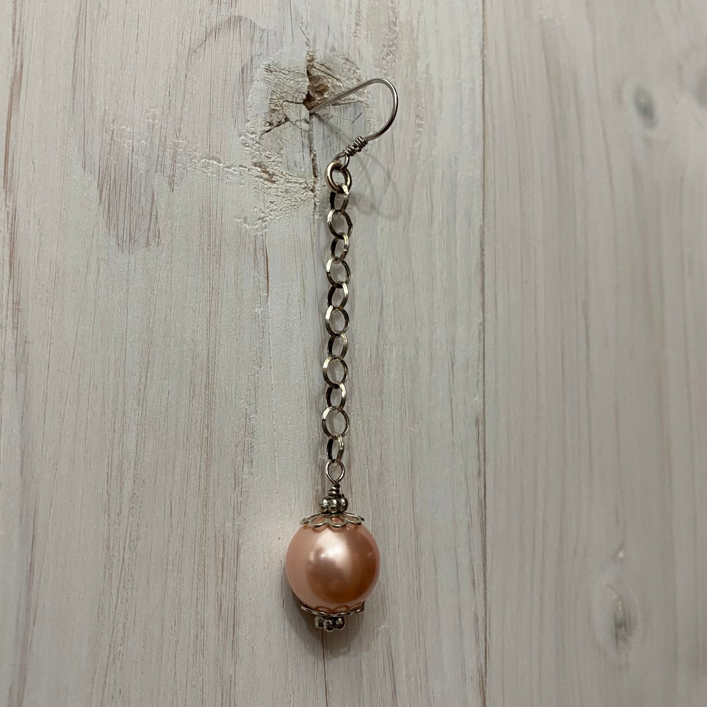 🆕 long silver and pearl earrings