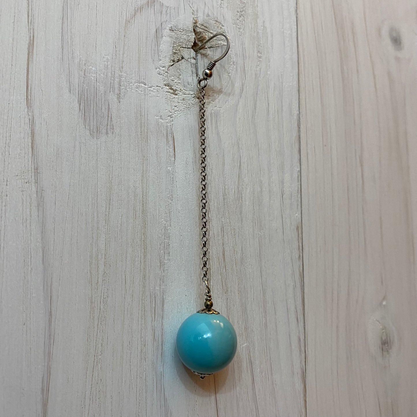 🆕 long silver and aulite earrings