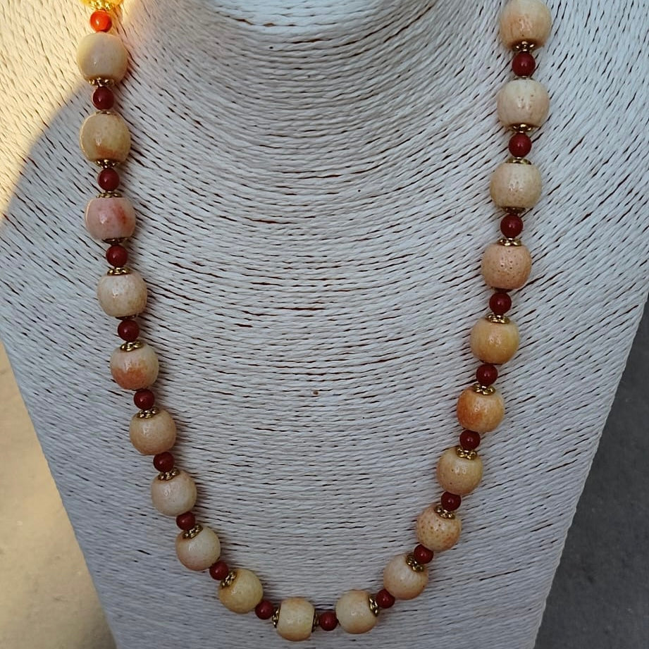 collana cm 61 in perle e corallo