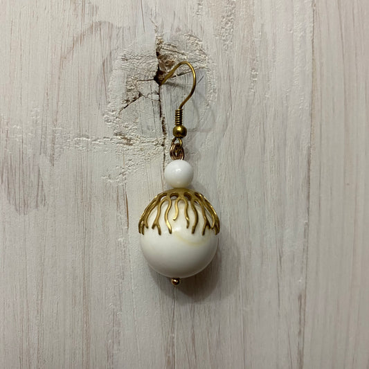 ⛱ boucles d'oreilles en bronze et agate
