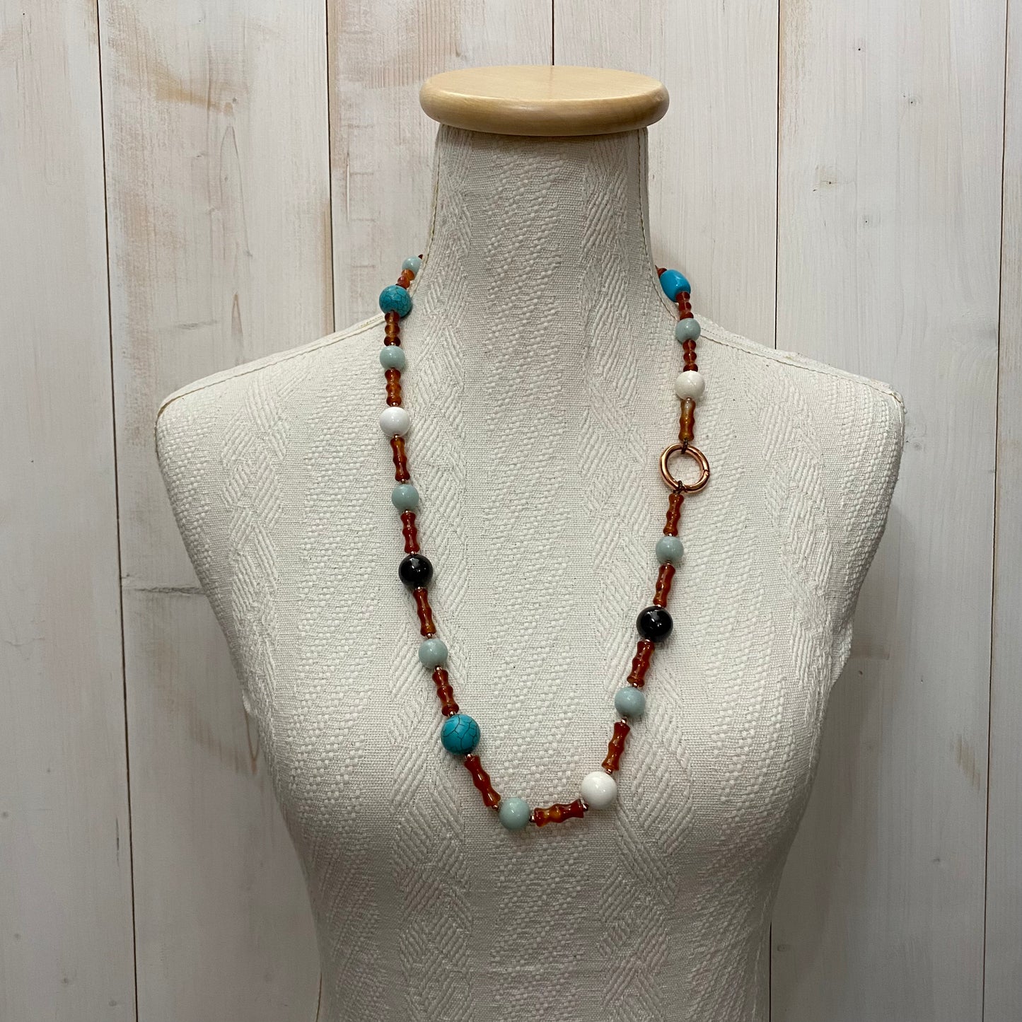 🆕 collana in resina, agata, aulite, granato, avventurina