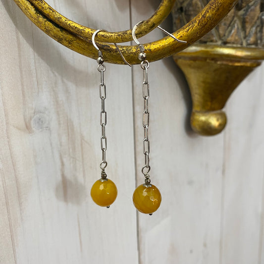 🆕 longues boucles d'oreilles en argent et jade