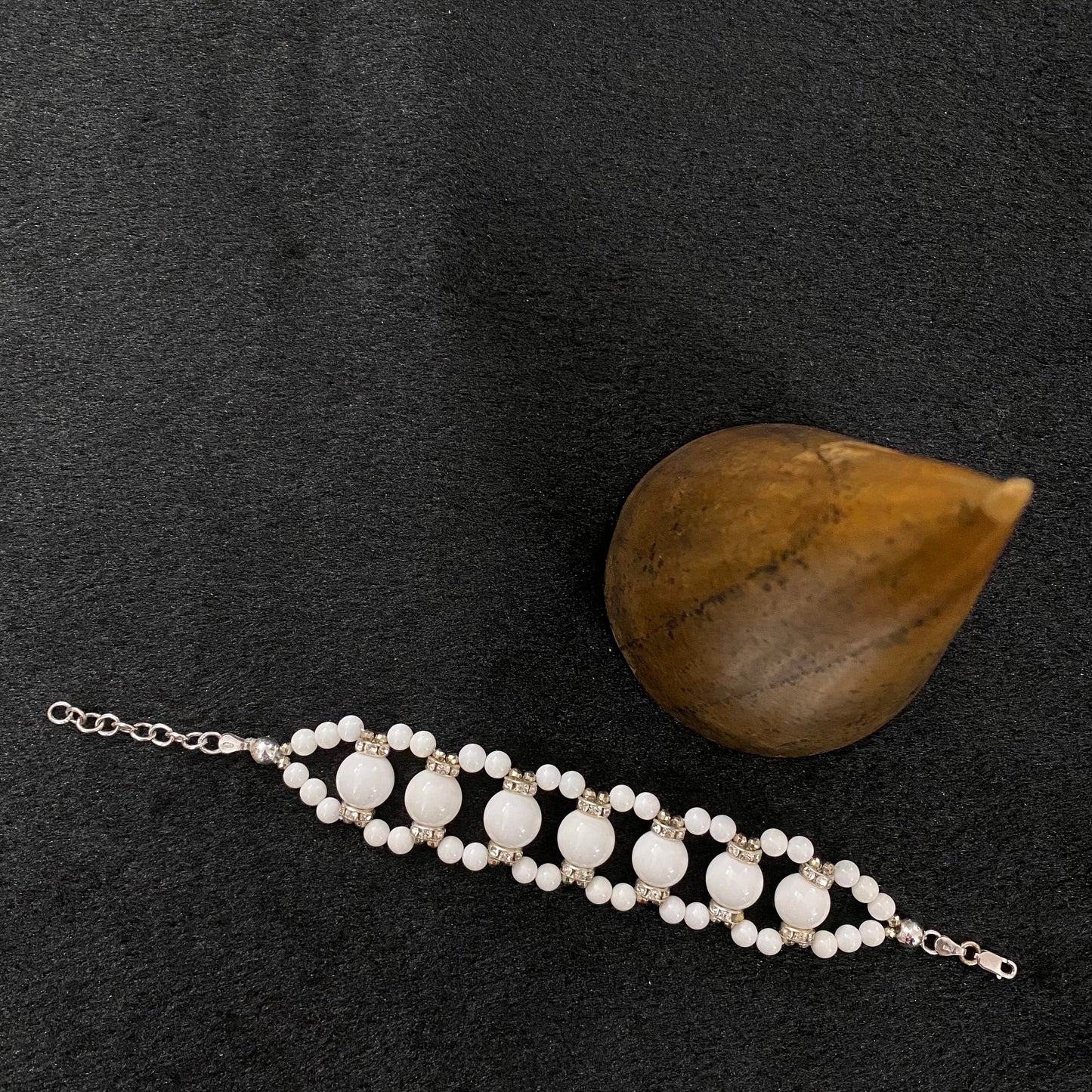 bracciale cm in argento e agata