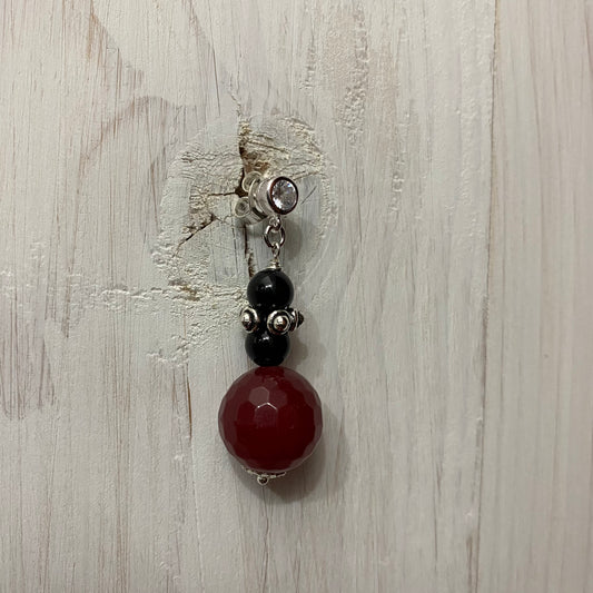🆕 Silver earrings with zirconia, jade and onyx