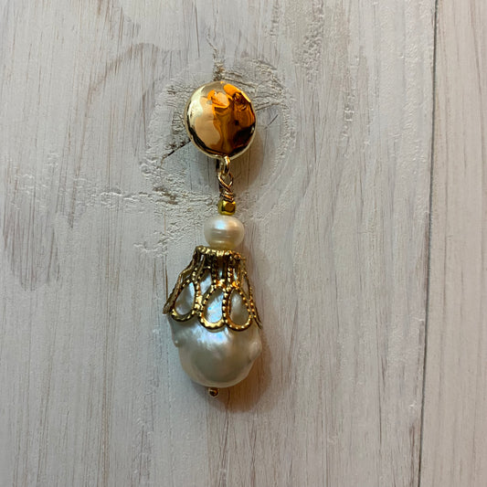 🆕 boucles d'oreilles en bronze et perles