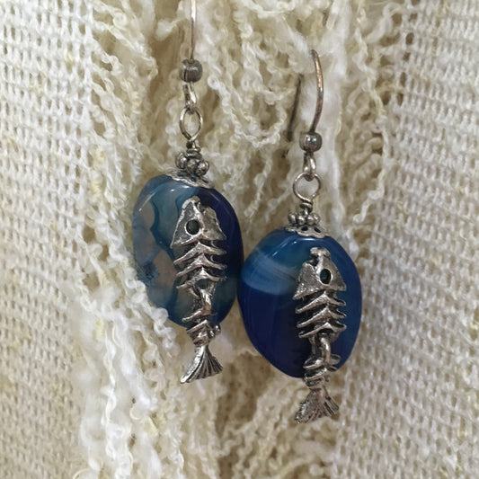 boucles d'oreilles en argent et quartz