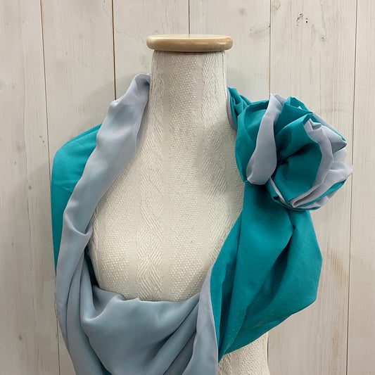 COD06 Double-sided shrug with elasticated ruffles