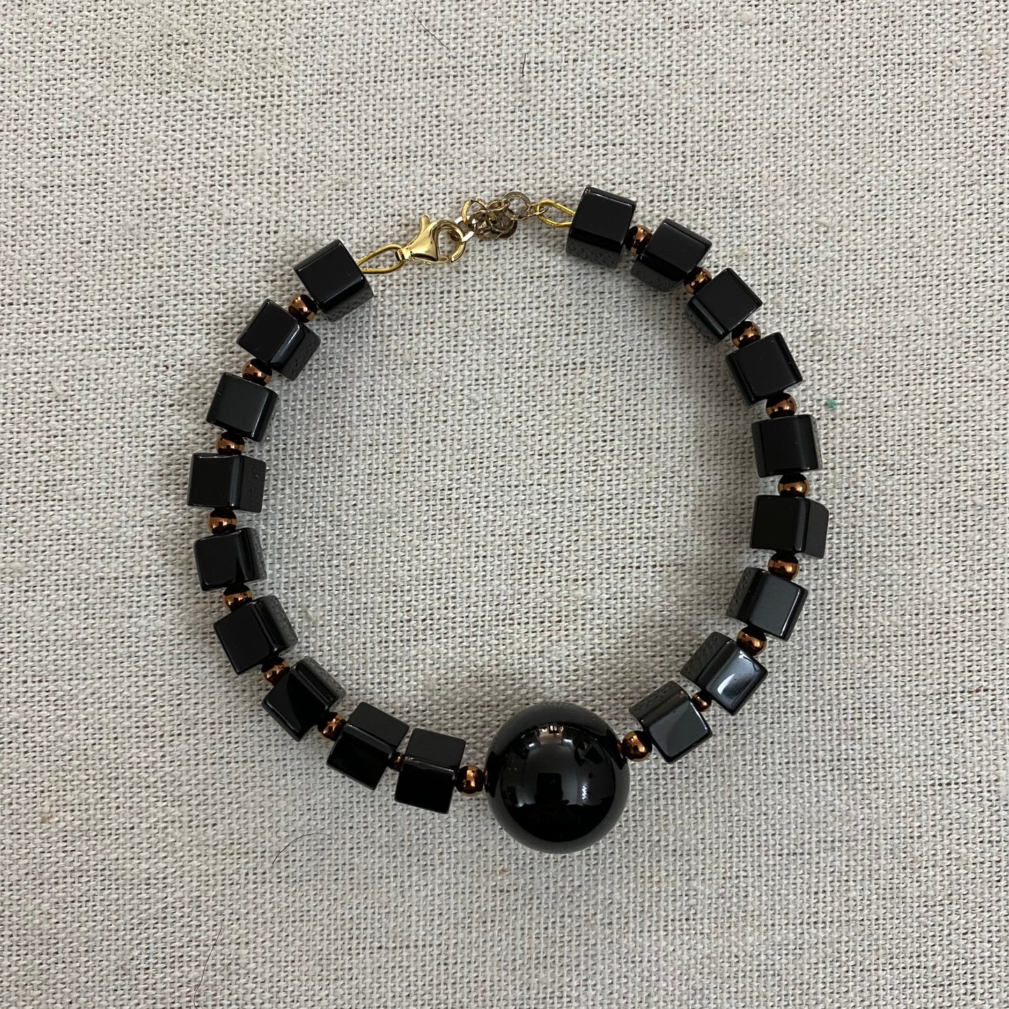 🆕 bracelet argent et onyx 31 