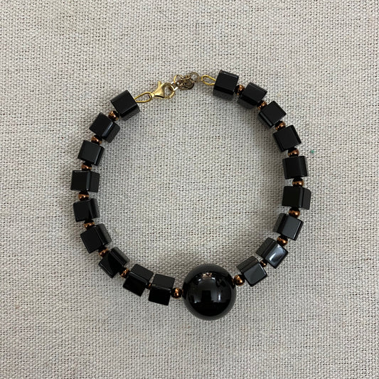 🆕 bracelet argent et onyx 31 