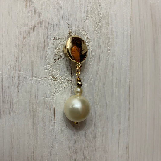 🆕 Boucles d'oreilles en bronze, perle et hématite 15