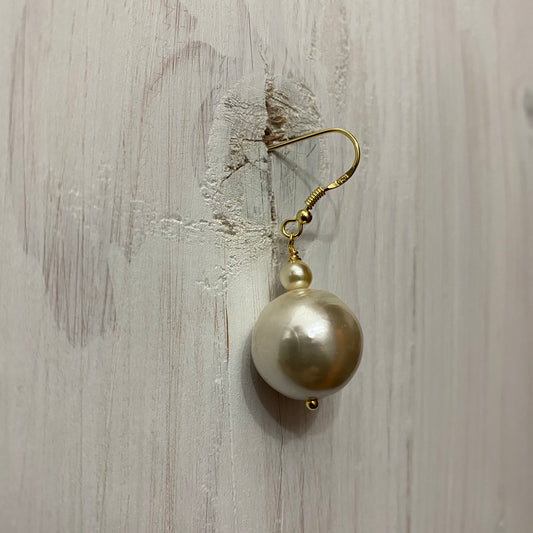 🆕 Boucles d'oreilles en argent plaqué or et perles