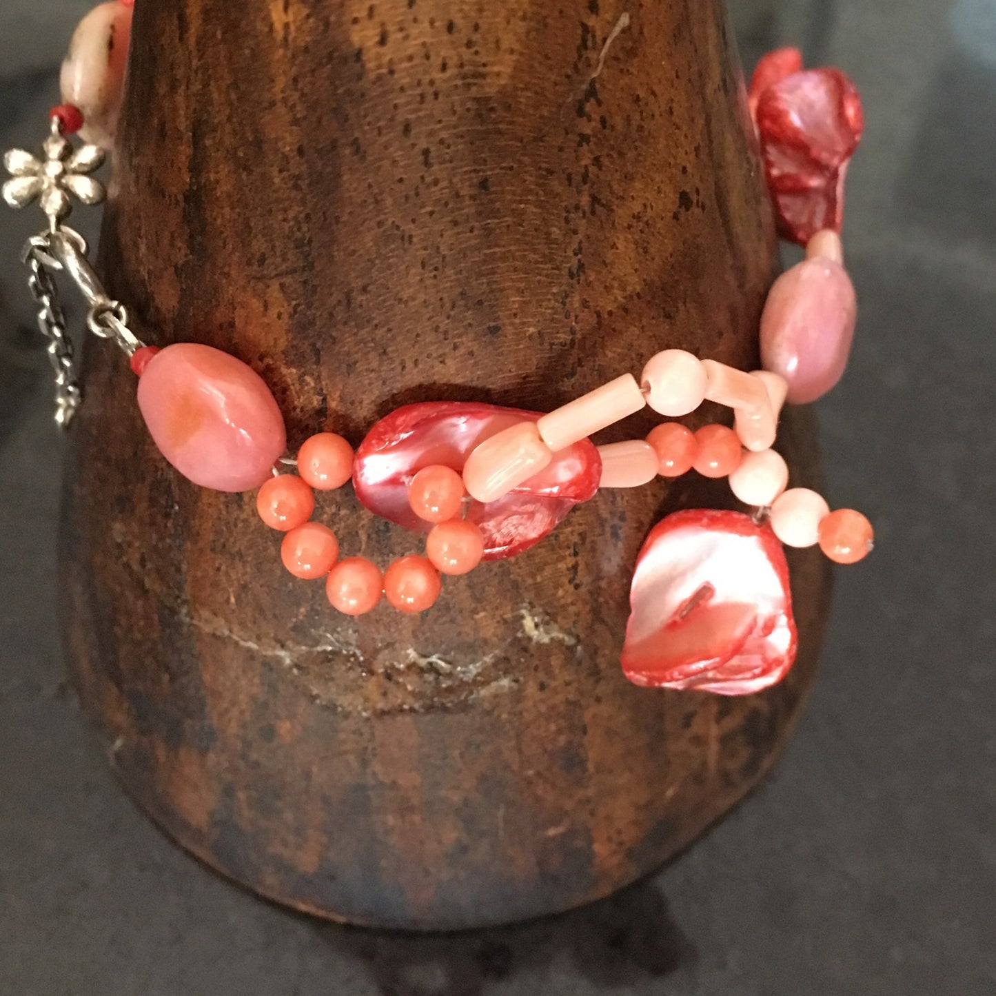 bracciale cm in argento e perle