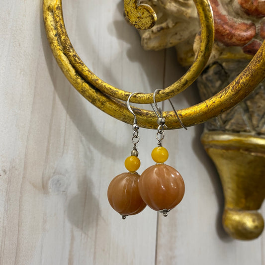 🆕 boucles d'oreilles en argent, calcite et aventurine